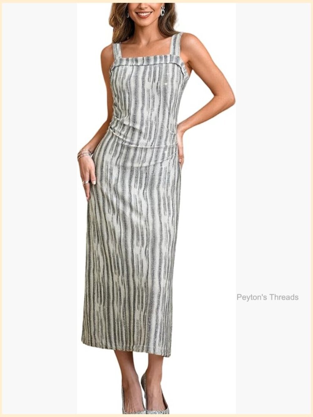 Sleeveless Maxi Bodycon Dress for Wedding Guest Formal